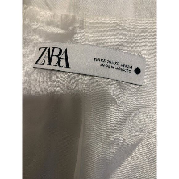 Zara Womens Solid White Long Sleeve Blazer Jacket Xs - Picture 3 of 6